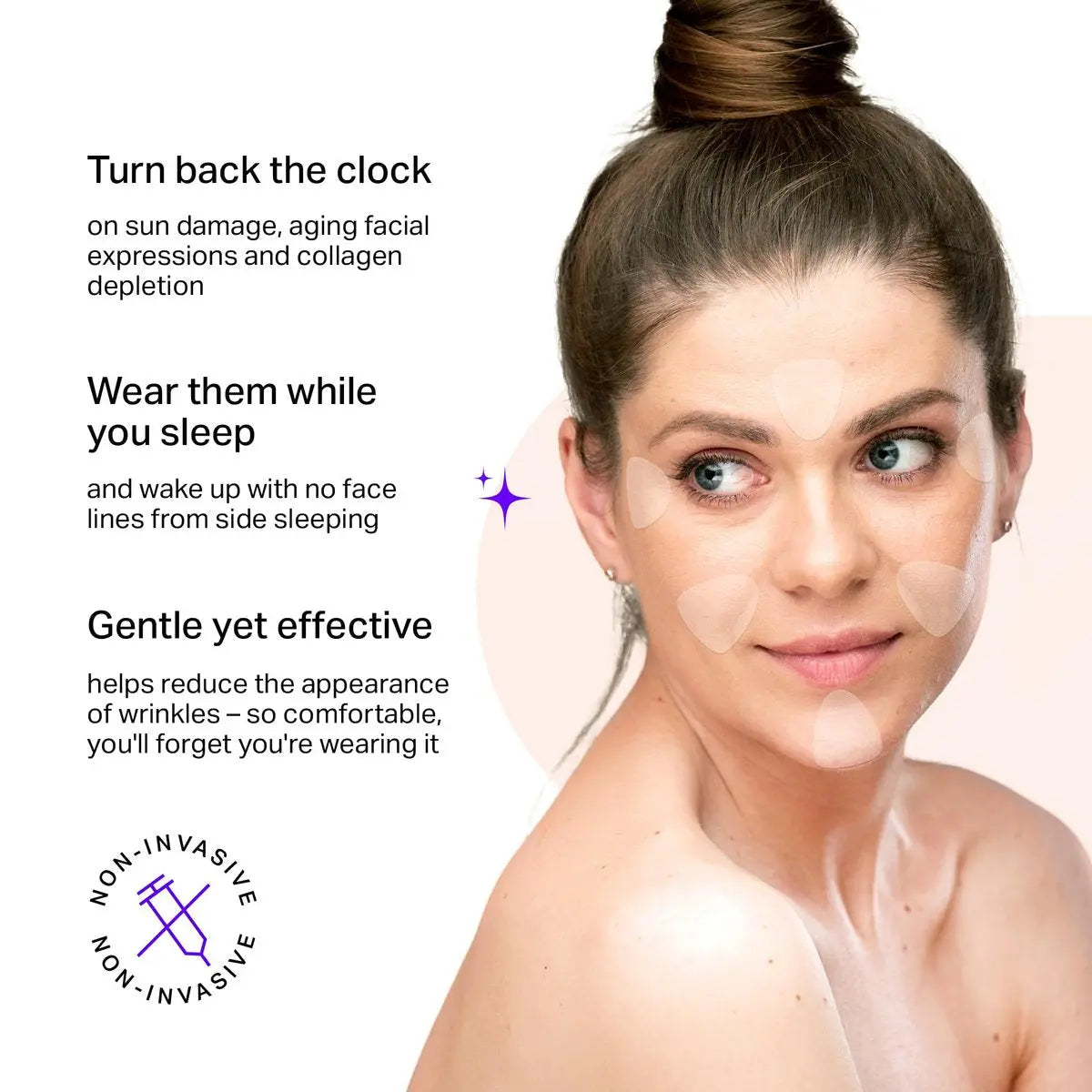 BLUMBODY Face Forehead Wrinkle Patches – 160 Triangle Anti-Wrinkle Facial Patches for Eyes, Mouth, Forehead – Non-Silicone Face Tape for Elevens, Crow's Feet and Fine Lines Avelisse