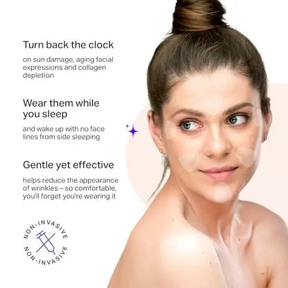 BLUMBODY Face Forehead Wrinkle Patches – 160 Triangle Anti-Wrinkle Facial Patches for Eyes, Mouth, Forehead – Non-Silicone Face Tape for Elevens, Crow's Feet and Fine Lines Avelisse