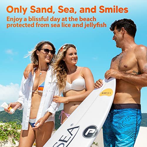 Safe Sea SPF 50+ Jellyfish Sting-Blocking Sunscreen Lotion, Waterproof & Biodegradable, 4oz – Body & Face Protection Avelisse