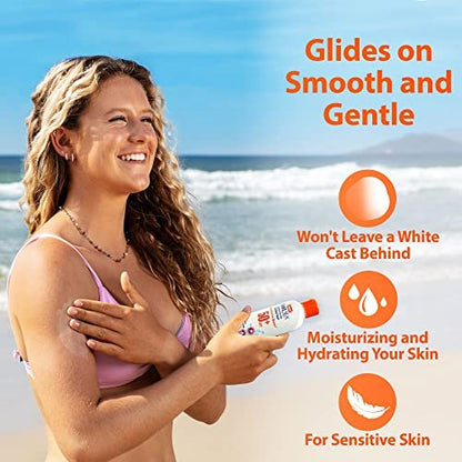 Safe Sea Jellyfish Sting-Blocking Sunscreen SPF 40+ Spray, 4 Fl Oz – Waterproof, Biodegradable, Coral Reef-Safe Body & Face Sunscreen with Anti-Jellyfish and Sea-Lice Protection Avelisse