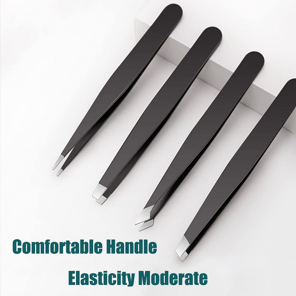 LUDOUPIER Precision Tweezers Set – 4+1 Piece Professional Stainless Steel Tweezers with Travel Case for Eyebrow, Facial & Ingrown Hair Removal – Anti-Rust, Multi-Purpose for Women & Men - görsel 9