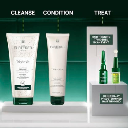 Rene Furterer Triphasic Texturizing Conditioner – Strengthens Hair & Increases Volume for Thinning Hair | Plant-Based, Sulfate-Free, 5 fl. oz.
