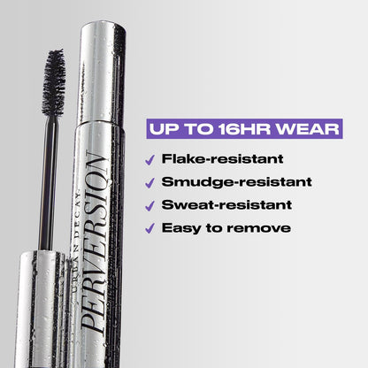 Urban Decay Perversion Volumizing Waterproof Mascara - Intense Black, Buildable Volume & Length, Nourishing & Cruelty-Free Avelisse