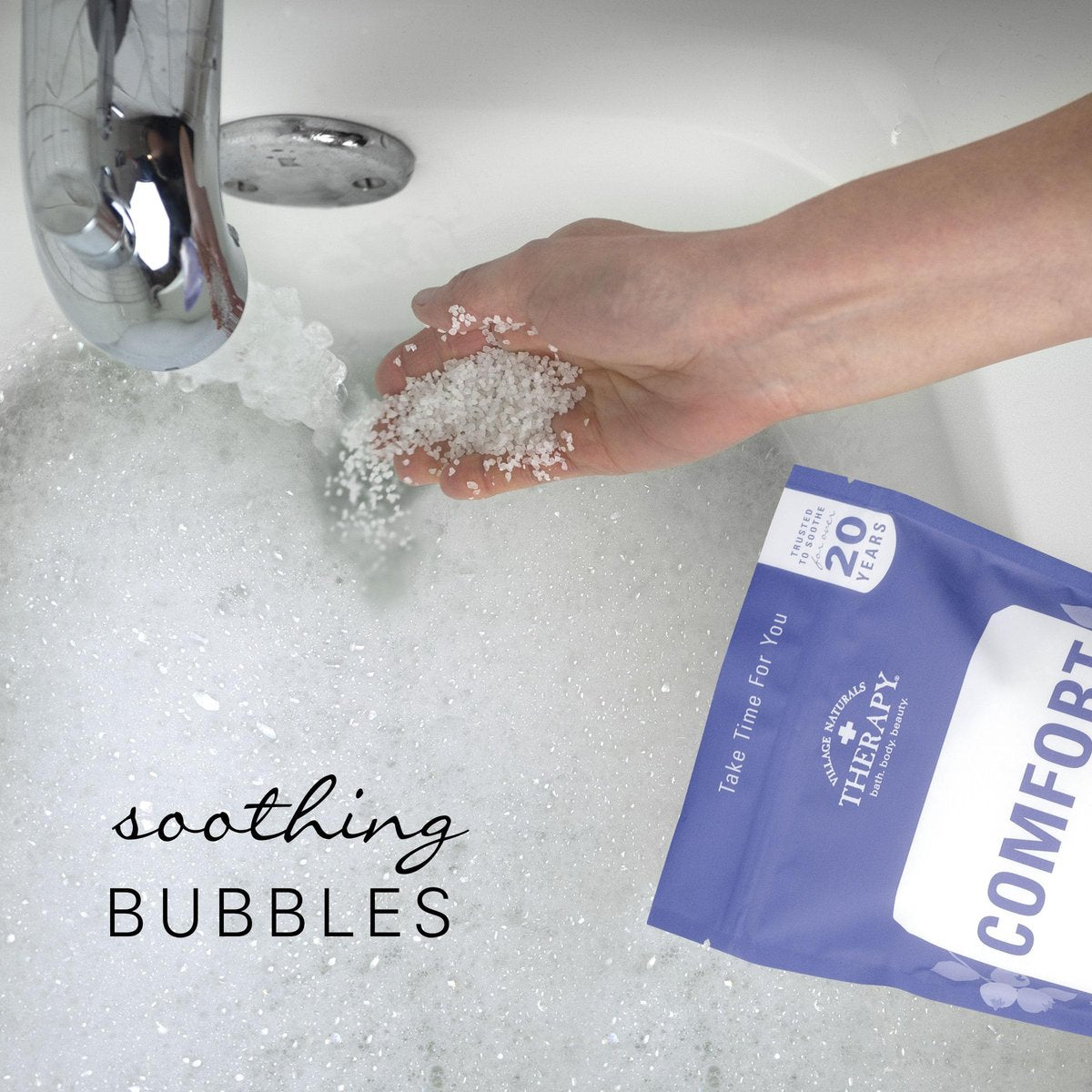 Village Naturals Therapy Comfort Foaming Bath Soak - Blueberry Citrus Scent, 36 oz (Pack of 2) - Relaxing Bubble Bath for Adults Avelisse