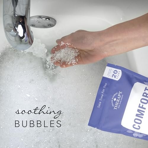Village Naturals Therapy Comfort Foaming Bath Soak - Blueberry Citrus Scent, 36 oz (Pack of 2) - Relaxing Bubble Bath for Adults Avelisse