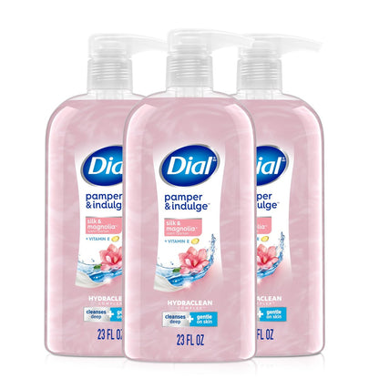Dial Body Wash, Silk & Magnolia, 23 fl oz (Pack of 3) - Moisturizing & Gentle Cleanse Avelisse