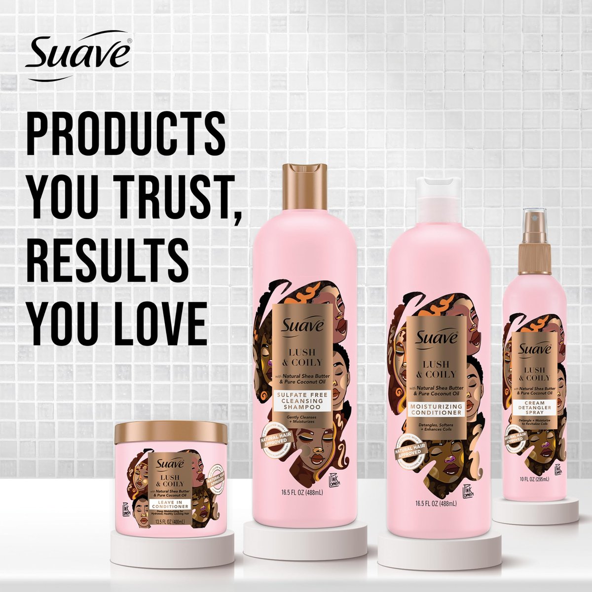 Suave Professionals Natural Shea Butter and Coconut Nourish & Strengthen Leave-In Conditioner, 13.5 fl oz - görsel 10