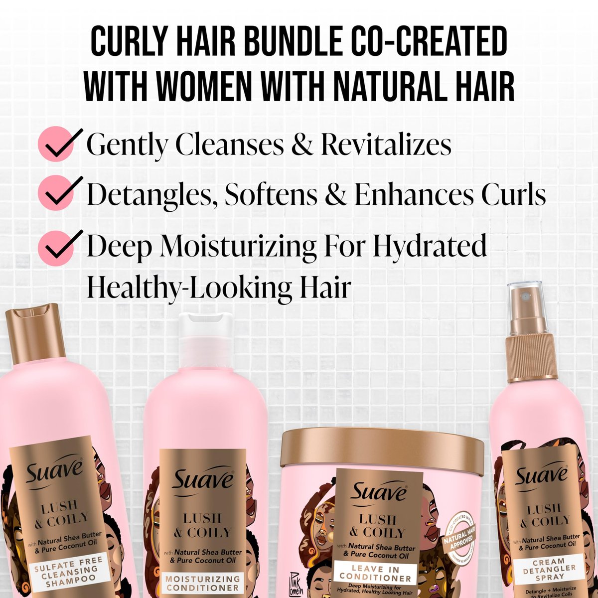 Suave Professionals Natural Shea Butter and Coconut Nourish & Strengthen Leave-In Conditioner, 13.5 fl oz - görsel 8