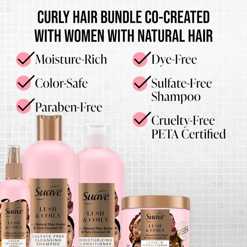 Suave Professionals Natural Shea Butter and Coconut Nourish & Strengthen Leave-In Conditioner, 13.5 fl oz - görsel 3