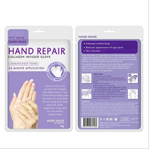 5 Pairs Hands Moisturizing Gloves – Hand Skin Repair Renew Mask with Collagen, Vitamins & Natural Plant Extracts for Dry, Aging, Cracked Hands - görsel 14