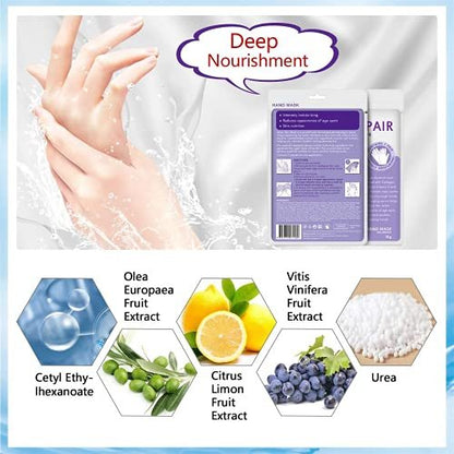 5 Pairs Hands Moisturizing Gloves – Hand Skin Repair Renew Mask with Collagen, Vitamins & Natural Plant Extracts for Dry, Aging, Cracked Hands