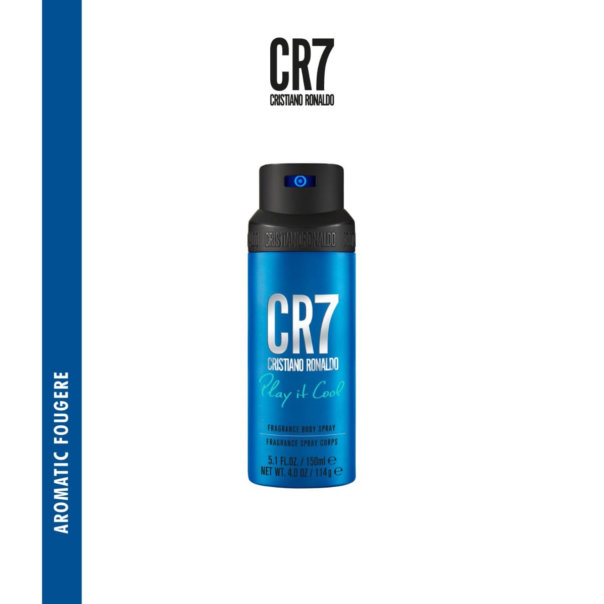 CR7 Play It Cool Cristiano Ronaldo Original Men's Fragrance Body Spray, 5.1 oz - görsel 3