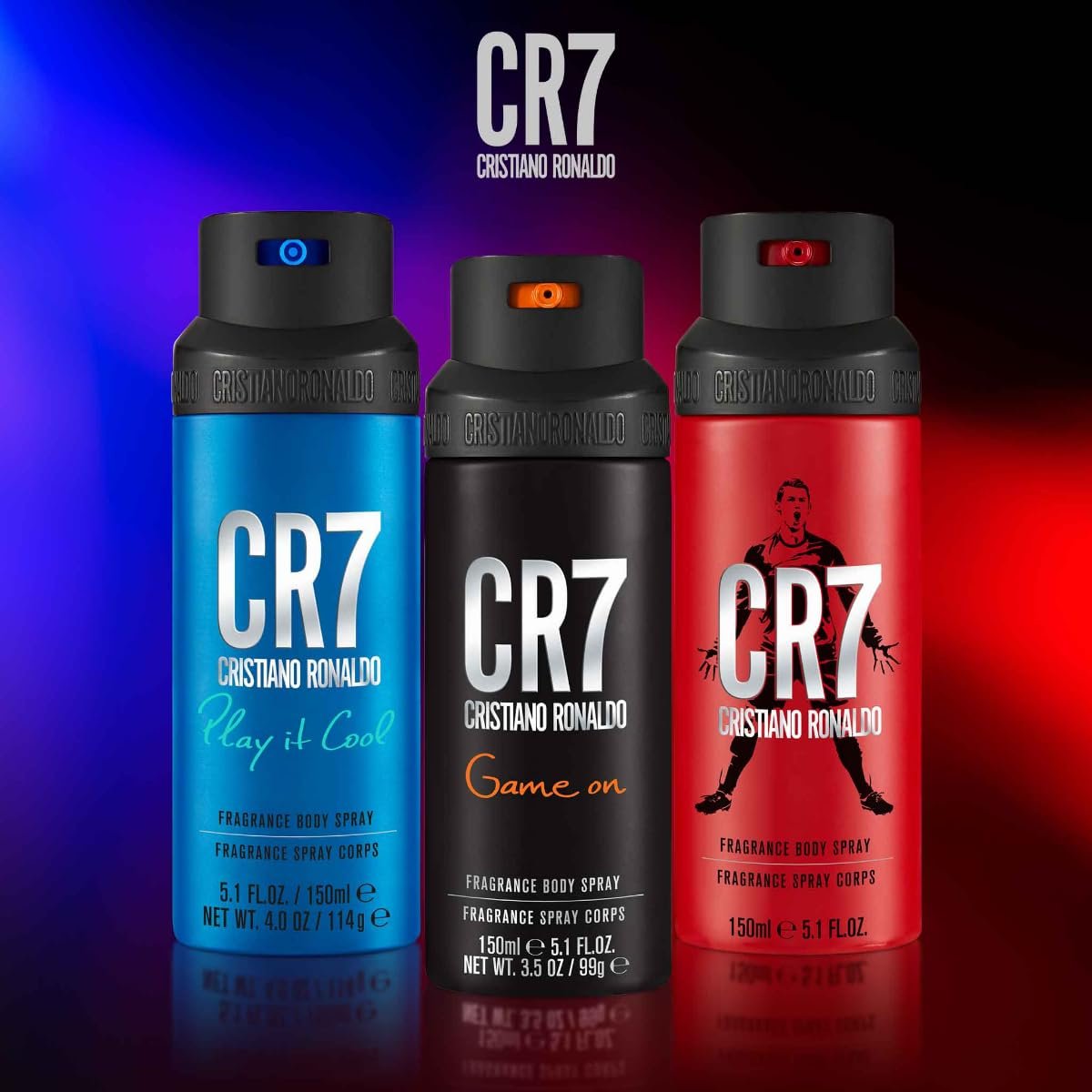 CR7 Play It Cool Cristiano Ronaldo Original Men's Fragrance Body Spray, 5.1 oz - görsel 7