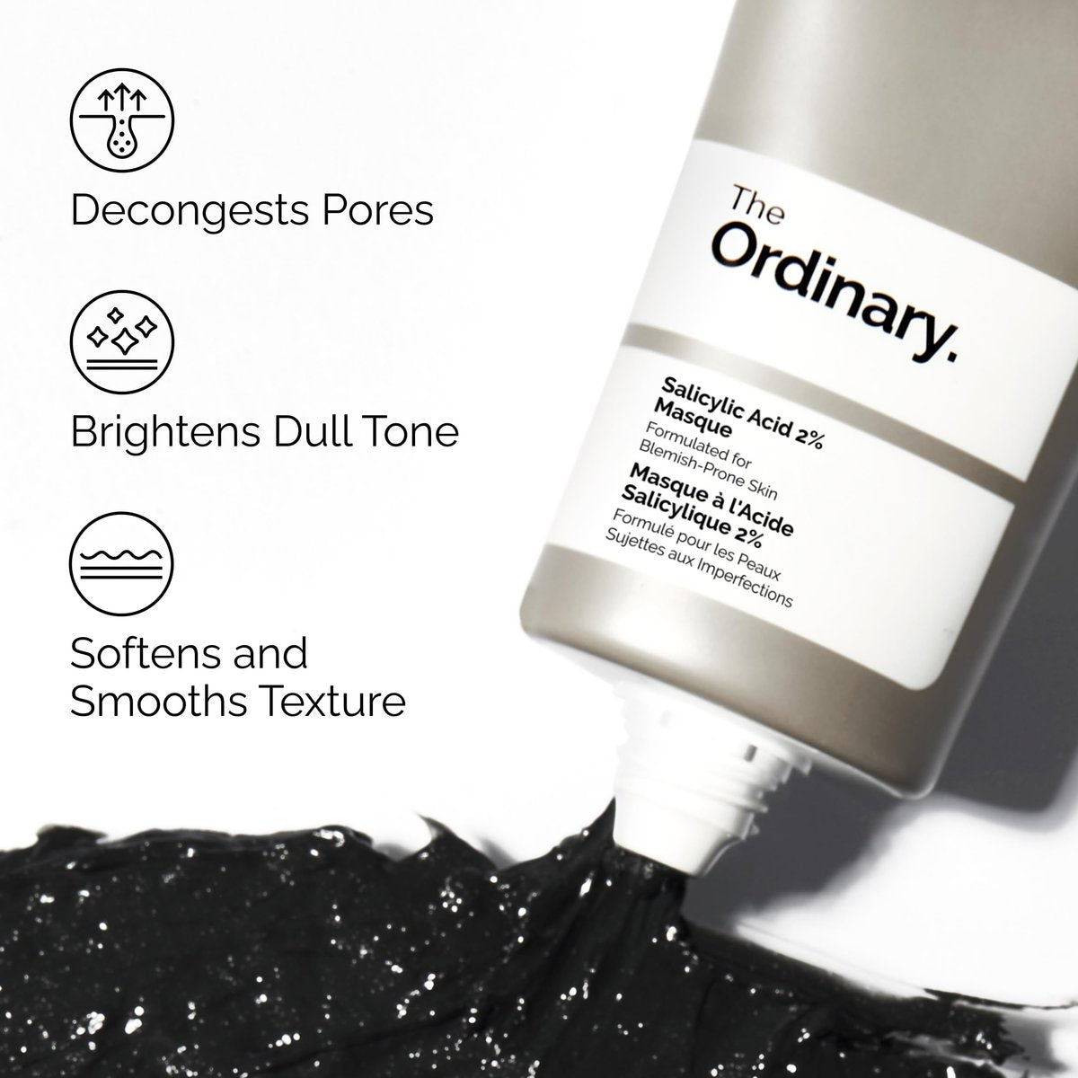 The Ordinary Salicylic Acid 2% Masque - Clarifying Charcoal & Clay Mask for Blemish-Prone Skin, 1.7 Fl Oz - görsel 6