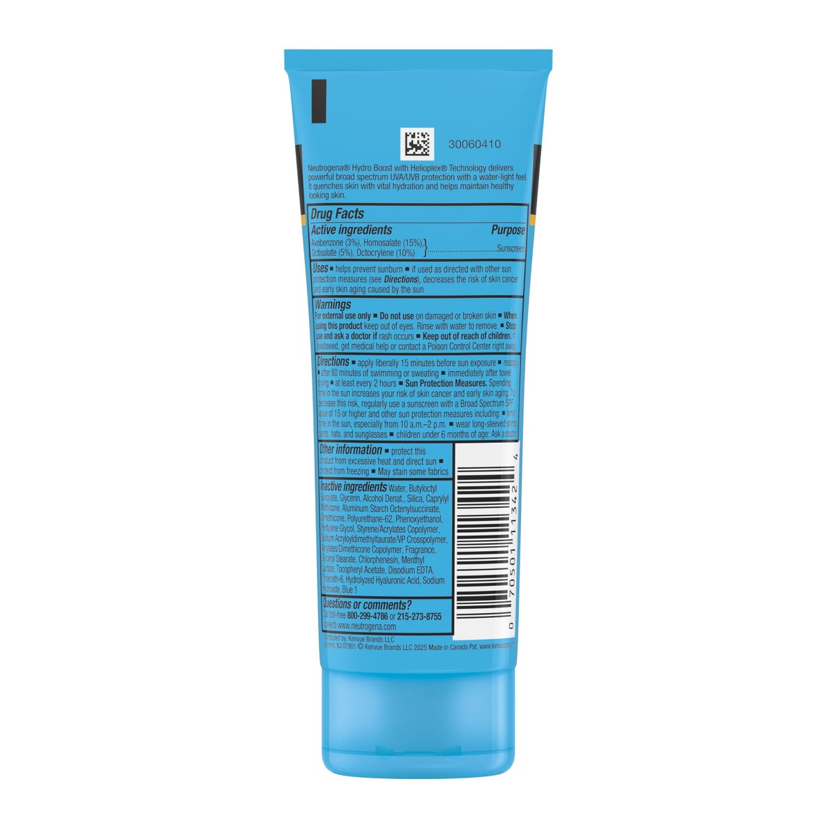 Neutrogena Hydro Boost Water Gel Sunscreen SPF 50, Oil-Free Hydrating & Water-Resistant Face & Body Sunscreen Lotion, Non-Greasy, Broad Spectrum, Lightweight Moisturizer, 3 fl oz - görsel 16