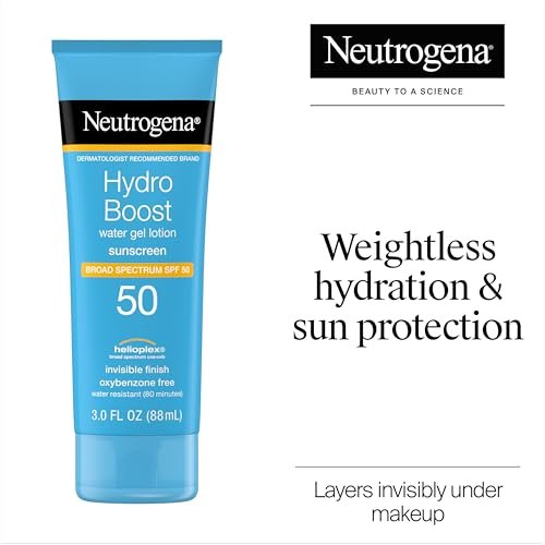 Neutrogena Hydro Boost Water Gel Sunscreen SPF 50, Oil-Free Hydrating & Water-Resistant Face & Body Sunscreen Lotion, Non-Greasy, Broad Spectrum, Lightweight Moisturizer, 3 fl oz - görsel 3