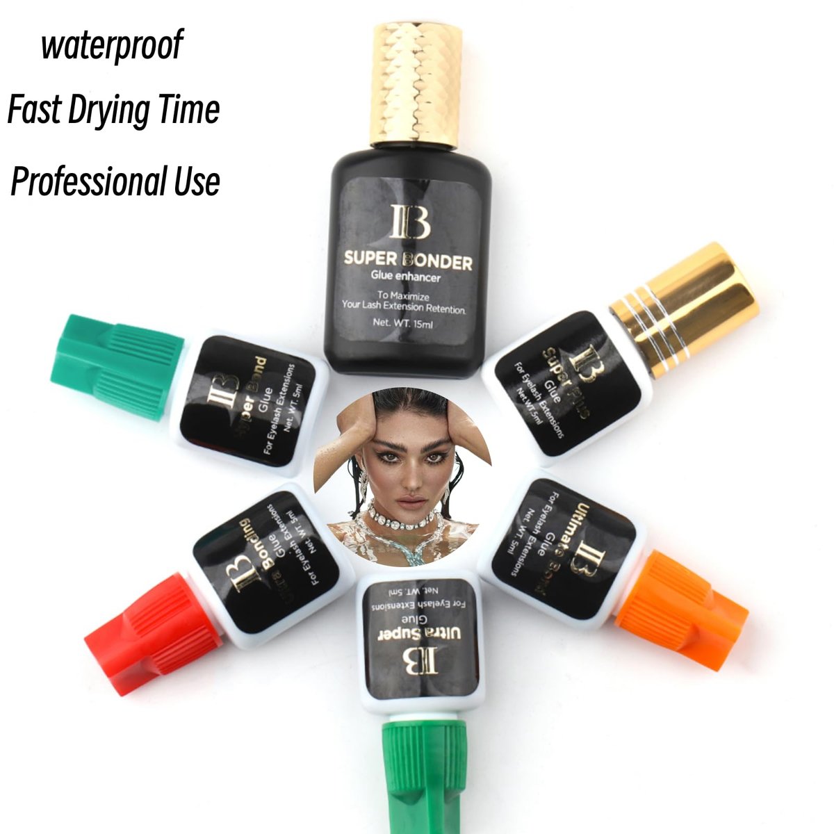 Lava Lash 1 PCS Eyelash Extensions Ibeauty Ultra Super Glue 5ml, Semi-Permanent Eyelash Extension Glue, 1-2 Sec Drying Time, Keep 5-6 Weeks Avelisse
