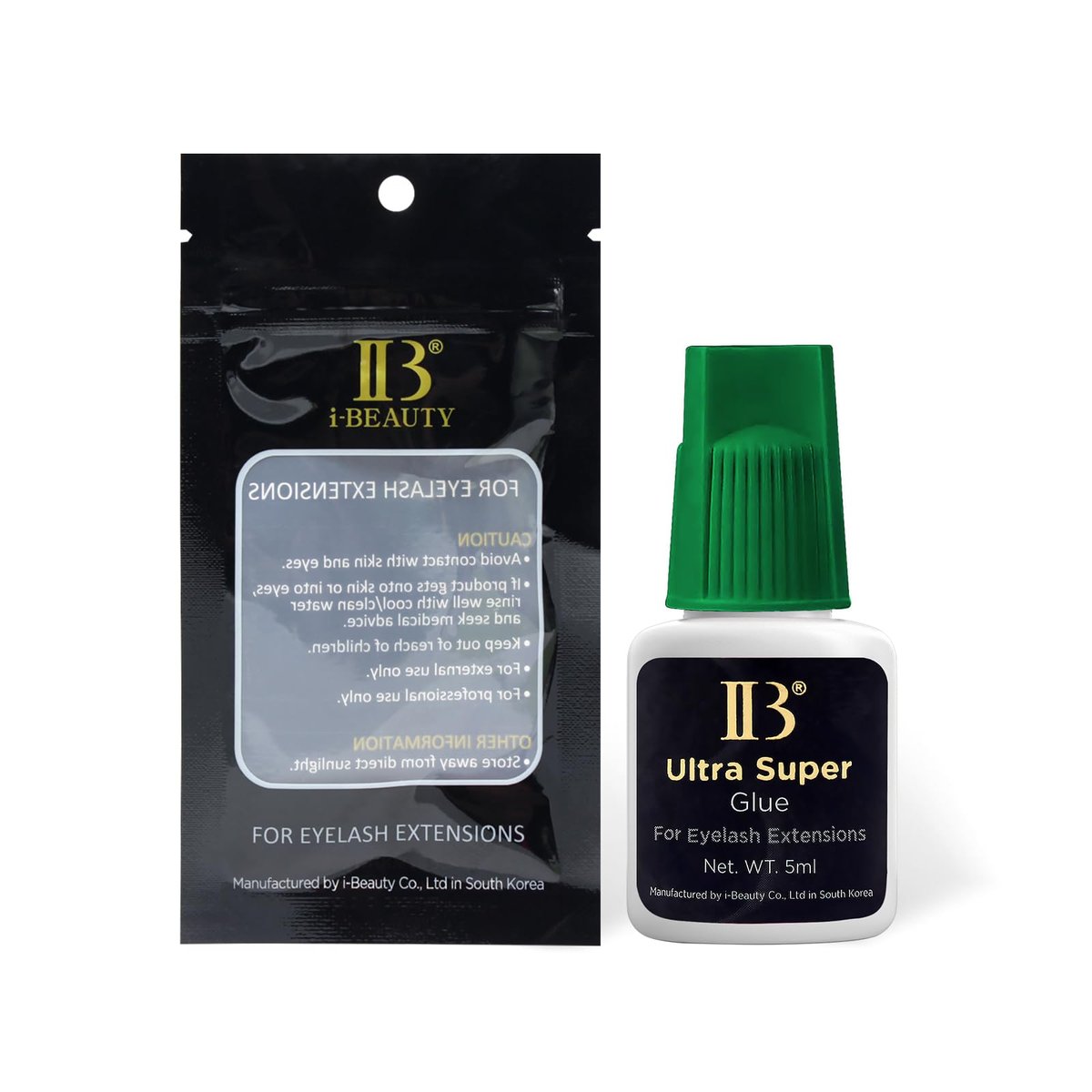 Lava Lash 1 PCS Eyelash Extensions Ibeauty Ultra Super Glue 5ml, Semi-Permanent Eyelash Extension Glue, 1-2 Sec Drying Time, Keep 5-6 Weeks Avelisse