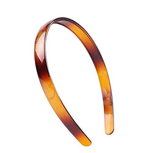 Set of 2 Simple Fashion Plastic Headbands – Fine Tooth Hairbands for Women & Girls (Black + Brown) - görsel 4