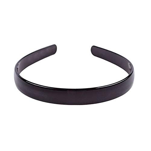 Set of 2 Simple Fashion Plastic Headbands – Fine Tooth Hairbands for Women & Girls (Black + Brown) - görsel 6