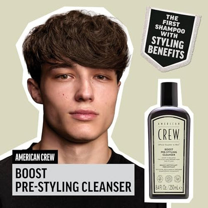 American Crew Boost Shampoo for Fine & Thin Hair – Instantly Volumizing Formula, Adds Volume, Lift & Shine, Vegan, 8.4 fl oz Avelisse