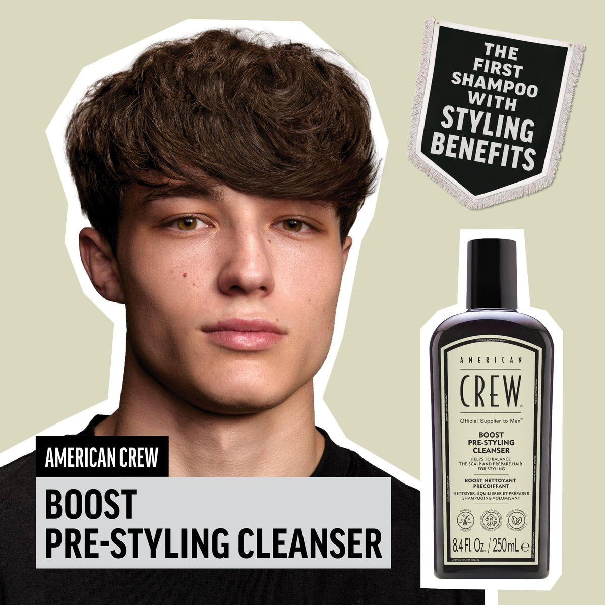 American Crew Boost Shampoo for Fine & Thin Hair – Instantly Volumizing Formula, Adds Volume, Lift & Shine, Vegan, 8.4 fl oz Avelisse