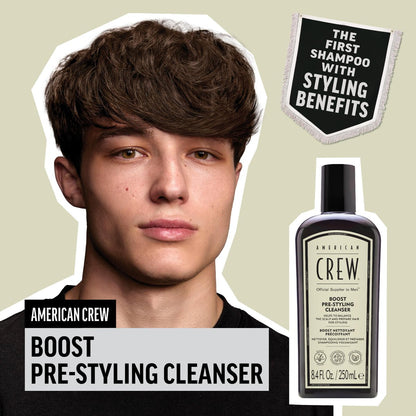American Crew Boost Shampoo for Fine & Thin Hair – Instantly Volumizing Formula, Adds Volume, Lift & Shine, Vegan, 8.4 fl oz Avelisse