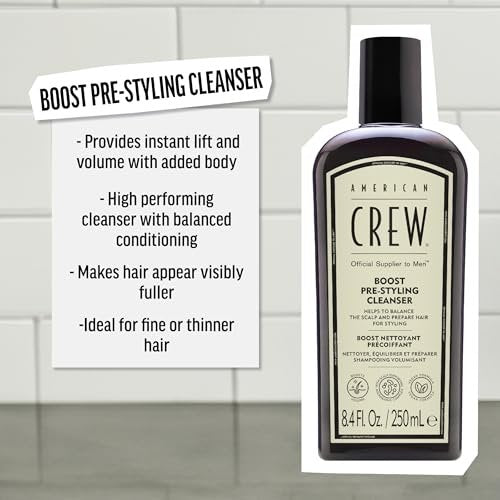 American Crew Boost Shampoo for Fine & Thin Hair – Instantly Volumizing Formula, Adds Volume, Lift & Shine, Vegan, 8.4 fl oz Avelisse