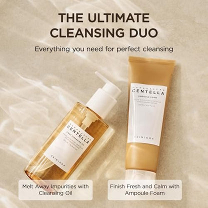 SKIN1004 Madagascar Centella Light Cleansing Oil - 6.76 fl.oz (200ml) Gentle Korean Oil Cleanser for Face, Double Cleansing Avelisse
