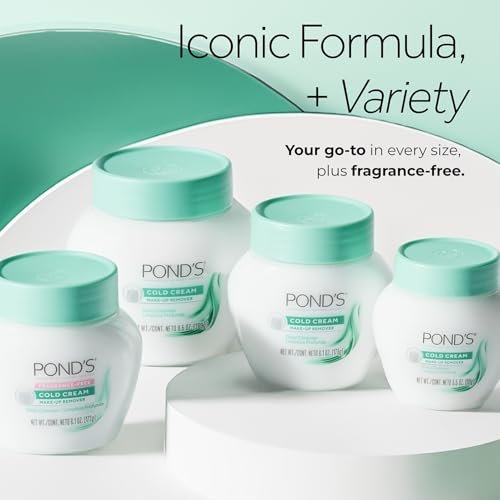 POND'S Cold Cream Make-Up Remover & Deep Cleanser, Fragrance-Free, 2-Pack | Non-Comedogenic, Hypoallergenic, Dermatologist-Tested, 6.1 oz Each Avelisse