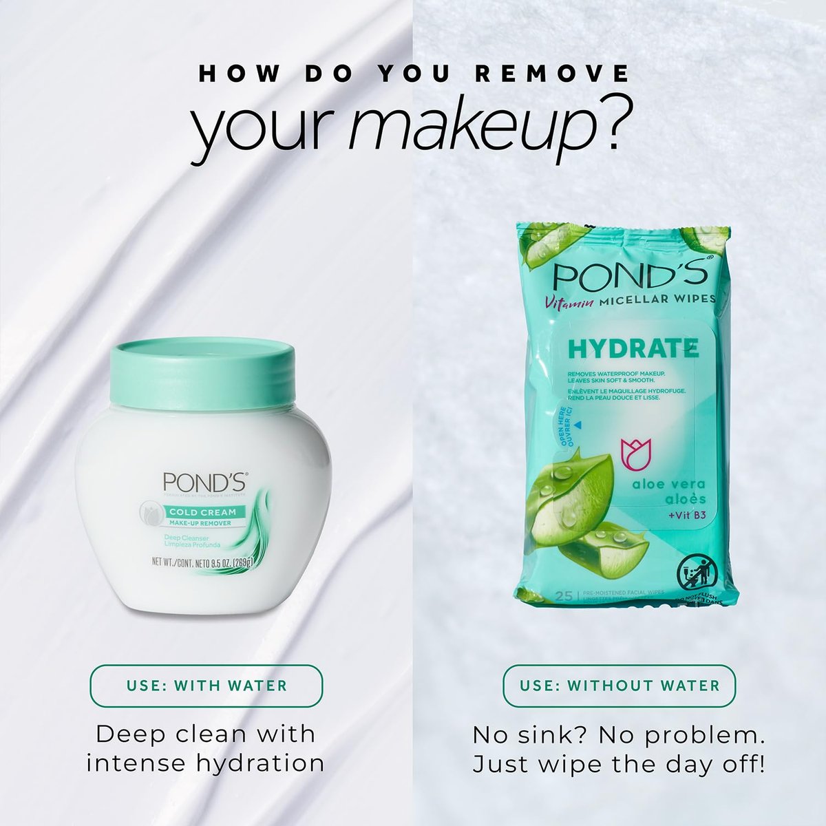 POND'S Cold Cream Make-Up Remover & Deep Cleanser, Fragrance-Free, 2-Pack | Non-Comedogenic, Hypoallergenic, Dermatologist-Tested, 6.1 oz Each Avelisse