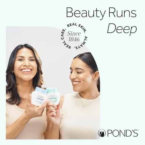 POND'S Cold Cream Make-Up Remover & Deep Cleanser, Fragrance-Free, 2-Pack | Non-Comedogenic, Hypoallergenic, Dermatologist-Tested, 6.1 oz Each Avelisse