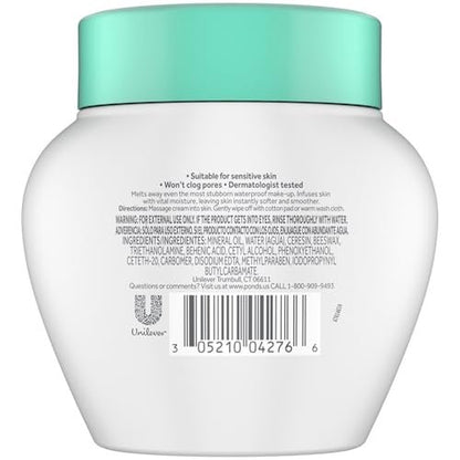 POND'S Cold Cream Make-Up Remover & Deep Cleanser, Fragrance-Free, 2-Pack | Non-Comedogenic, Hypoallergenic, Dermatologist-Tested, 6.1 oz Each Avelisse