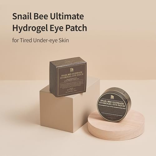 BENTON Snail Bee Ultimate Hydrogel Eye Patches - Hydrating Snail Mucin, Reusable & Cooling (60 Patches) Avelisse