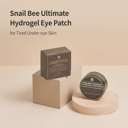BENTON Snail Bee Ultimate Hydrogel Eye Patches - Hydrating Snail Mucin, Reusable & Cooling (60 Patches) Avelisse