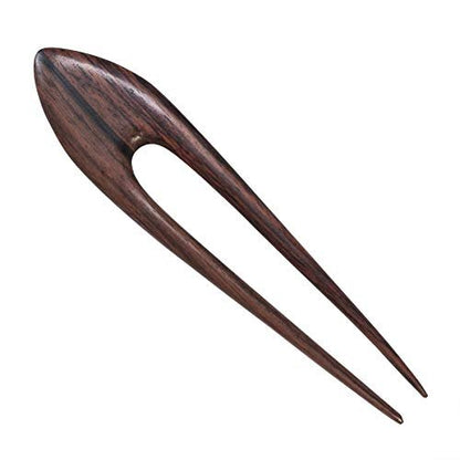 81stgeneration Women's Brown Natural Wood Vintage Style Hair Stick Pin Hairpin