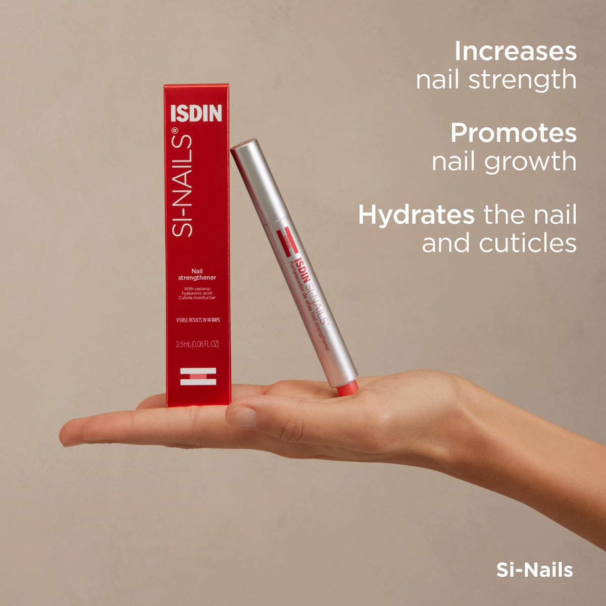 ISDIN Si-Nails Fast Absorbing Nail Strengthening Serum with Cationic Hyaluronic Acid – 0.08 FL OZ Avelisse