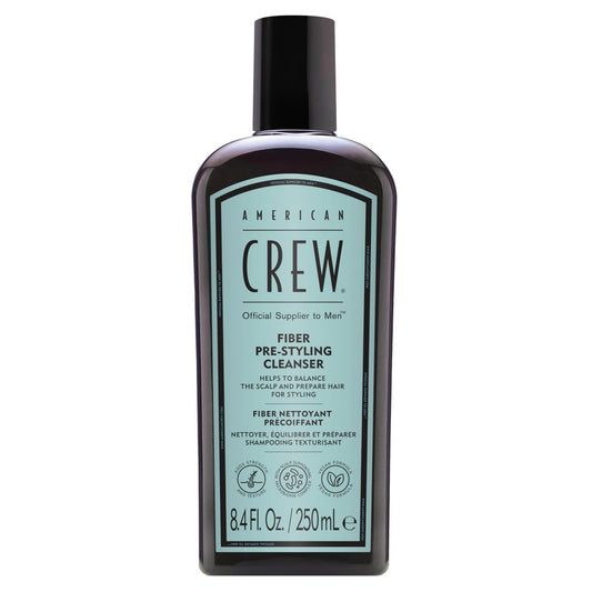 AMERICAN CREW Men's Pre-Styler Fiber Shampoo for Damaged & Fine Hair, Strengthening Shampoo Adds Thickness & Shine, Vegan, 8.4 fl oz Avelisse