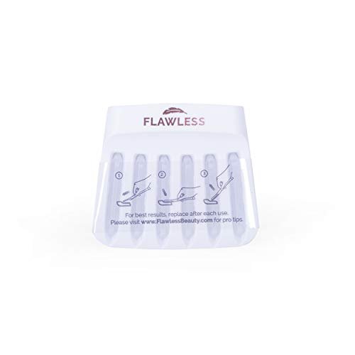 Finishing Touch Flawless Dermaplane Glo Lighted Facial Exfoliator – Non-Vibrating, Includes 6 Replacement Heads, White/Rose Gold Avelisse