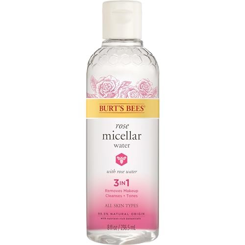 Burt's Bees Rose Micellar Toning Water - 8 oz Gentle Makeup Remover & Facial Toner - görsel 1