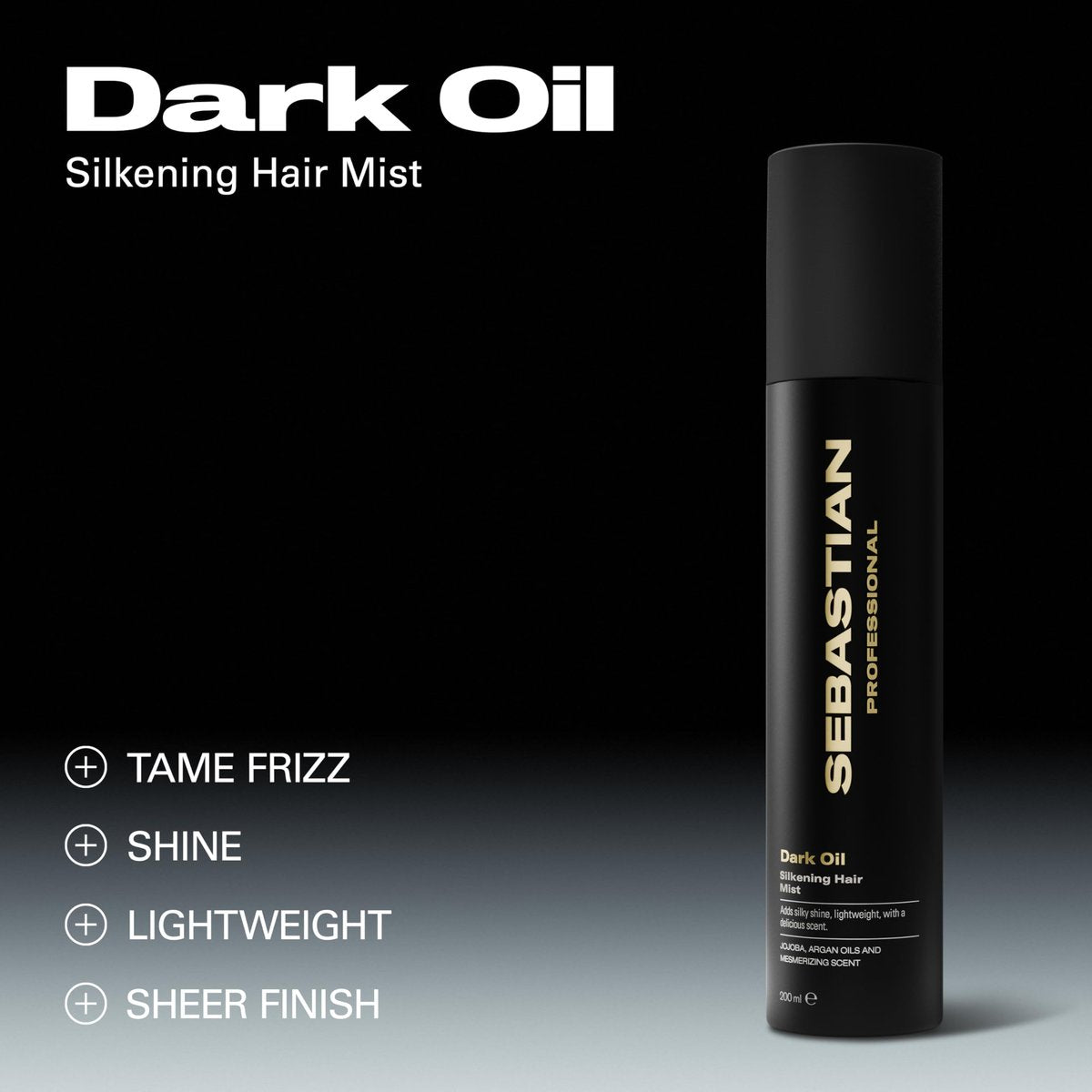 Sebastian Professional Dark Oil Silkening Fragrant Mist Dry Conditioner with Jojoba Oil and Argan Oil, 4.5 fl oz Avelisse