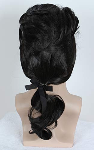Linfairy Colonial Man Wig - Black Colonial Costume Wig for Women Halloween Party - görsel 10