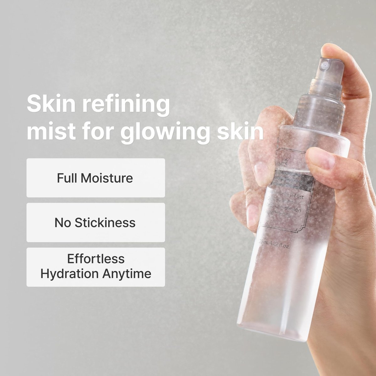 DearKlairs Fundamental Ampoule Mist - 75% Green Tea Korean Face Toner Spray, Lightweight Hydrating Mist for Dewy Healthy Glow, Makeup Setting, Fragrance-Free, 4.22 Fl Oz Avelisse