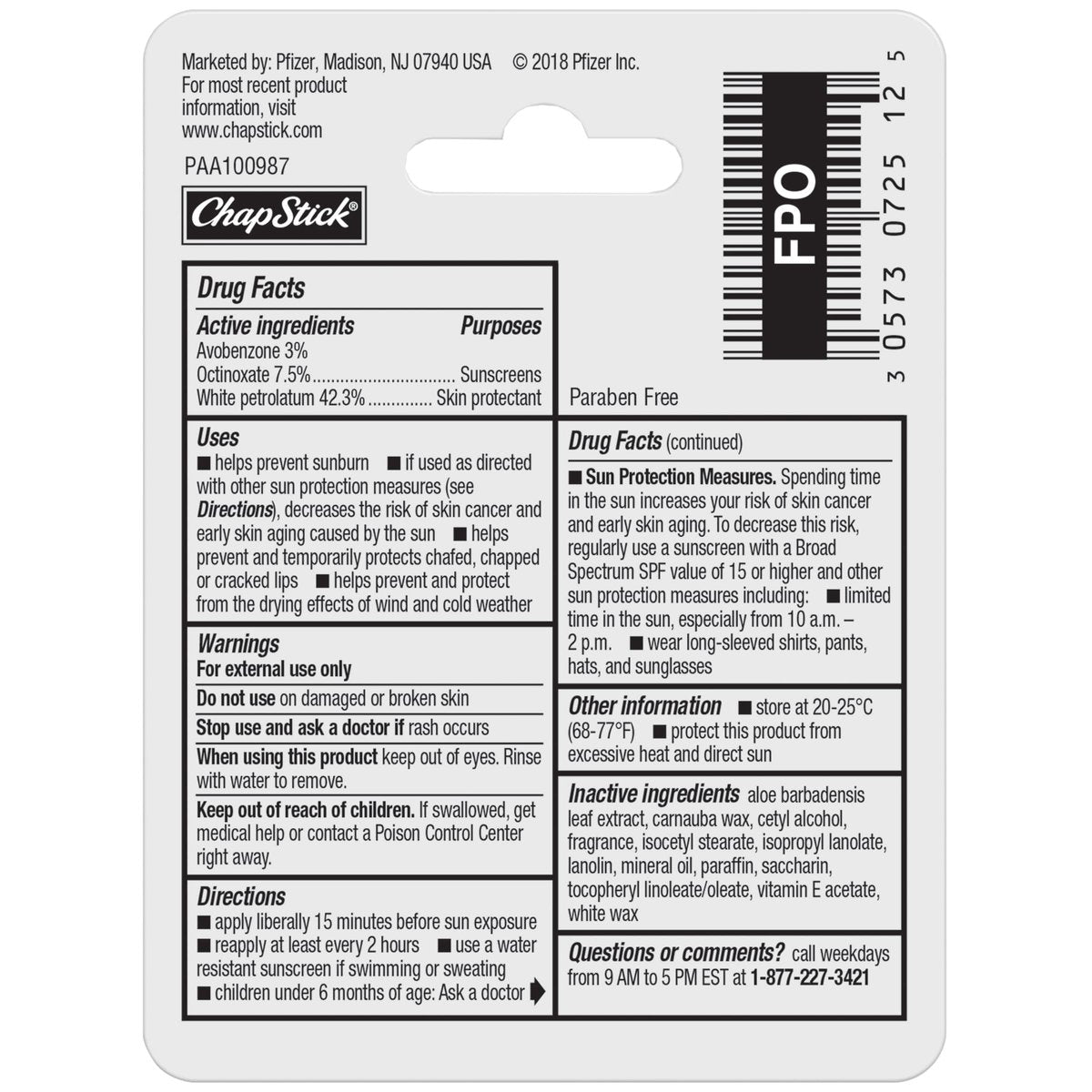 ChapStick Moisturizer Original Lip Balm Tubes with SPF 15 – 0.15 oz, 12-Pack Avelisse