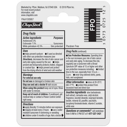 ChapStick Moisturizer Original Lip Balm Tubes with SPF 15 – 0.15 oz, 12-Pack Avelisse