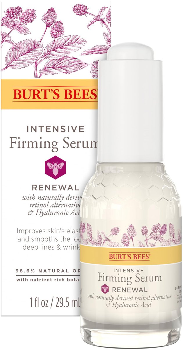 Burt's Bees Renewal Intensive Firming Serum with Natural Retinol Alternative and Hyaluronic Acid, Anti-Aging Face Serum, 1 fl. oz. - görsel 1