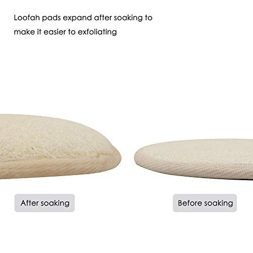 10-Pack Exfoliating Loofah Sponge Pads - Natural Luffa & Terry Cloth Body Scrubbers for Shower & Bath - Mooerca (Sage) - görsel 16