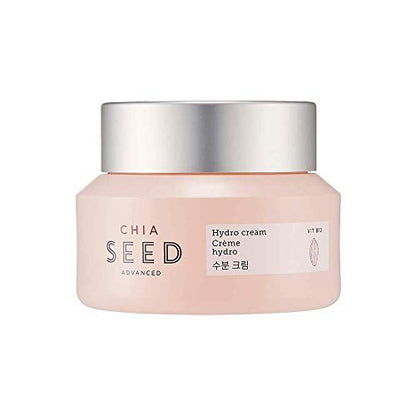 The Face Shop Chia Seed Advanced Hydro Cream - Concentrated Gel Type Hydrating Face Moisturizer with Instant Cooling Effect, 1.76 Fl Oz