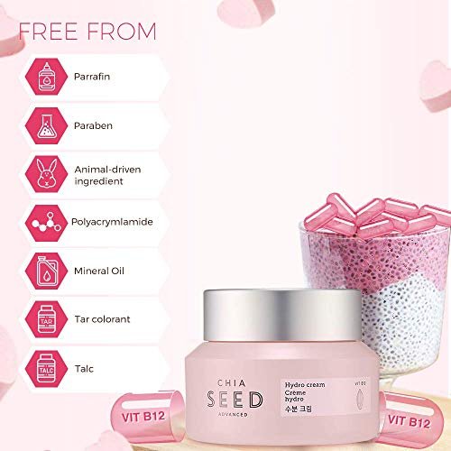 The Face Shop Chia Seed Advanced Hydro Cream - Concentrated Gel Type Hydrating Face Moisturizer with Instant Cooling Effect, 1.76 Fl Oz - görsel 15
