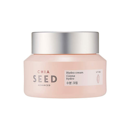 The Face Shop Chia Seed Advanced Hydro Cream - Concentrated Gel Type Hydrating Face Moisturizer with Instant Cooling Effect, 1.76 Fl Oz